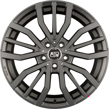 MSW 49 Matt Gun Metal Alufelge 8x18 Zoll ET40 LK 5x112 ML73.1