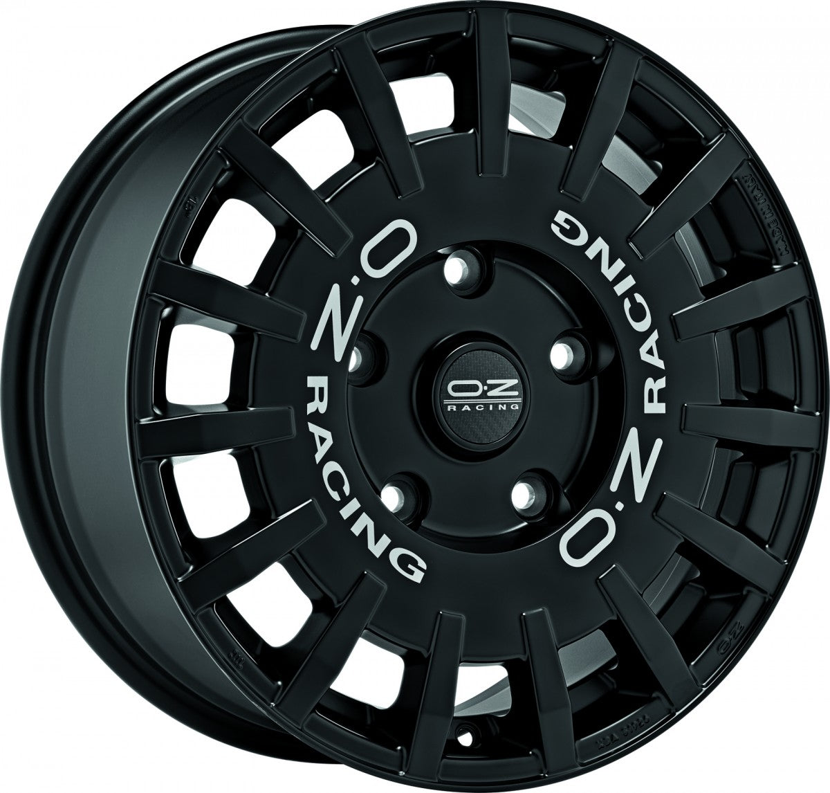 OZ Rally Racing matt black Alufelge 7.5x18 Zoll ET48 LK 5x160 ML65.1