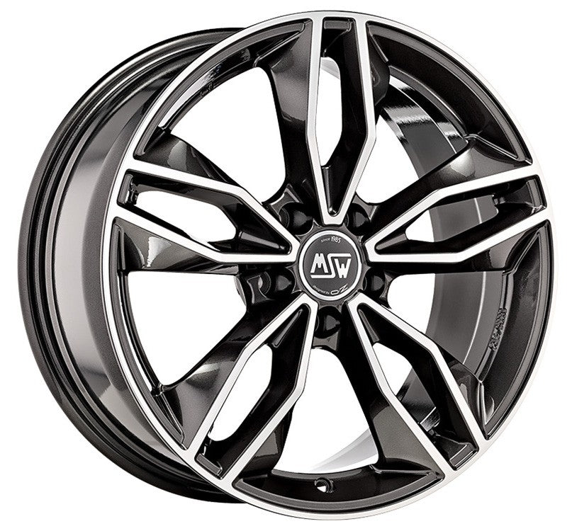 MSW 71 gloss dark grey full polished Alufelge 8x19 Zoll ET34 LK 5x110 ML65.1