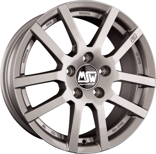 MSW 22 Grey Silver Alufelge 6.5x16 Zoll ET18 LK 4x108 ML65.1 – Bild 2