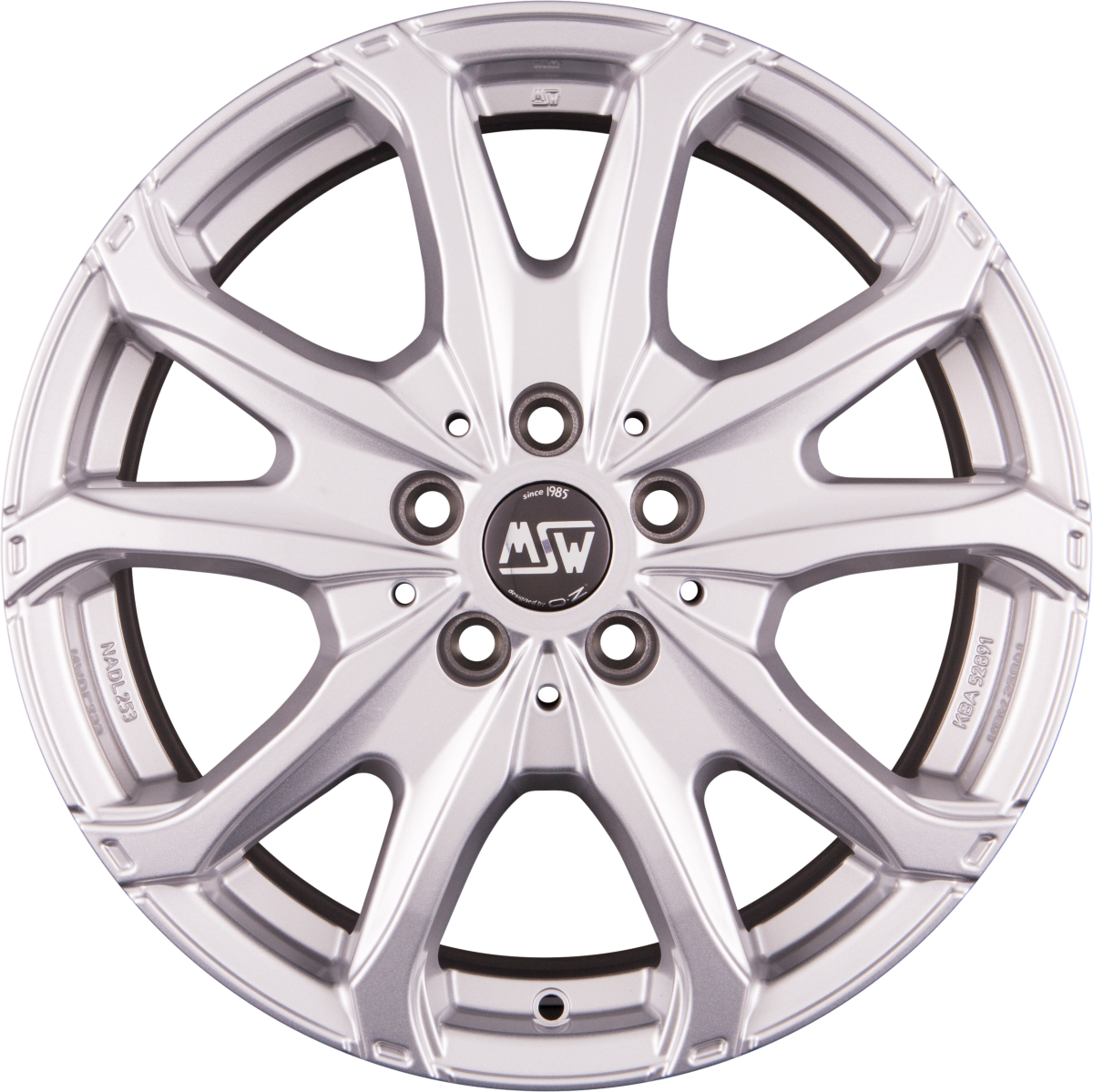MSW 48 Van Full Silver Alufelge 6.5x16 Zoll ET55 LK 5x118 ML71.1
