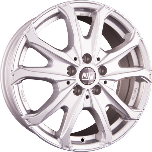 MSW 48 Van Full Silver Alufelge 6.5x16 Zoll ET55 LK 5x118 ML71.1 – Bild 2
