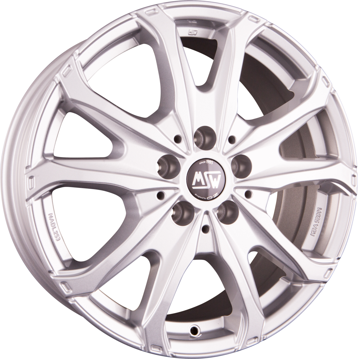 MSW 48 Van Full Silver Alufelge 6.5x16 Zoll ET55 LK 5x118 ML71.1 – Bild 2