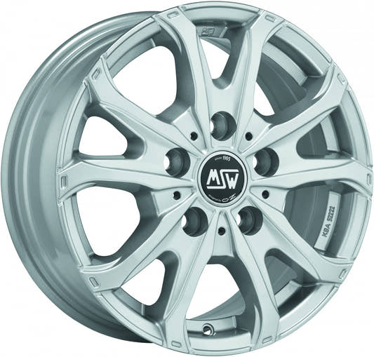 MSW 48 Van full silver Alufelge 6.5x16 Zoll ET60 LK 5x160 ML65.1