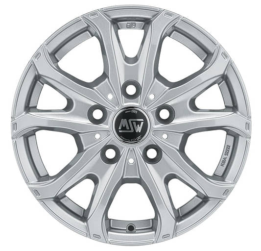 MSW 48 Van full silver Alufelge 6.5x16 Zoll ET60 LK 5x160 ML65.1 – Bild 2