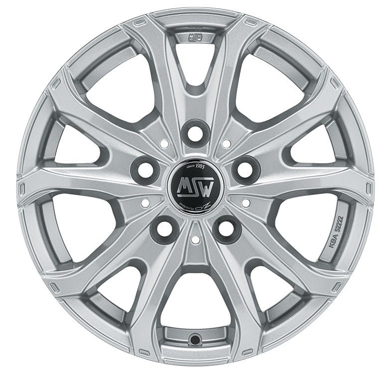 MSW 48 Van full silver Alufelge 6.5x16 Zoll ET60 LK 5x160 ML65.1 – Bild 2