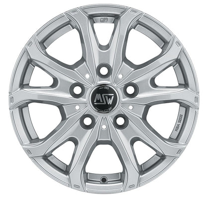 MSW 48 Van full silver Alufelge 6.5x16 Zoll ET60 LK 5x160 ML65.1 – Bild 2