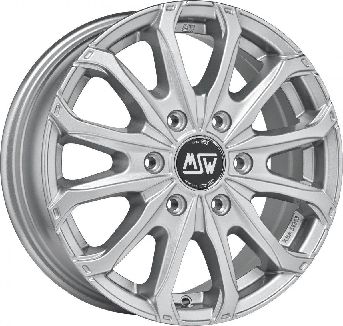 MSW 48 Van full silver Alufelge 6.5x16 Zoll ET60 LK 5x160 ML65.1 – Bild 5