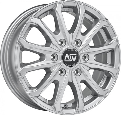 MSW 48 Van full silver Alufelge 6.5x16 Zoll ET60 LK 5x160 ML65.1 – Bild 5