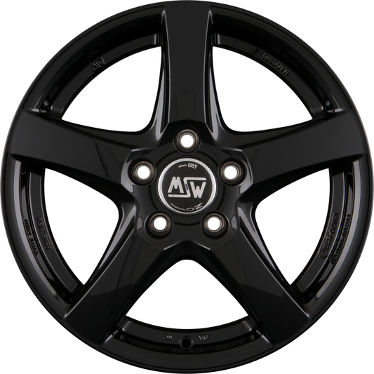MSW 78 Gloss Black Alufelge 6.5x17 Zoll ET50 LK 5x108 ML63.4