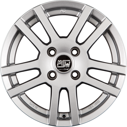 MSW 22 Full Silver Alufelge 6.5x16 Zoll ET18 LK 4x108 ML65.1
