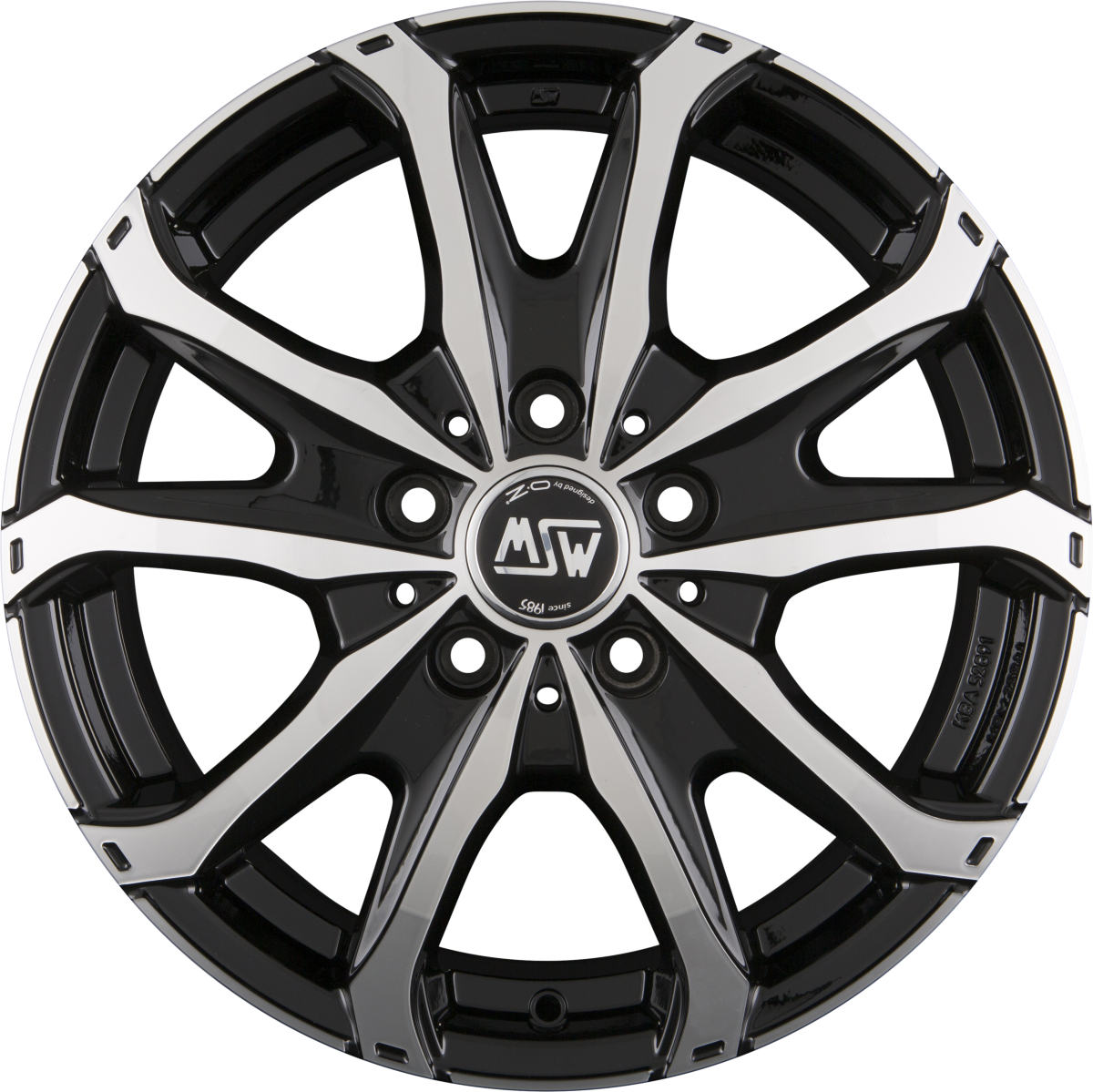 MSW 48 Van Gloss Black Full Polished Alufelge 6.5x16 Zoll ET60 LK 5x120 ML65.1 – Bild 7