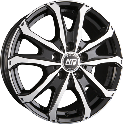 MSW 48 Van Gloss Black Full Polished Alufelge 6.5x16 Zoll ET60 LK 5x120 ML65.1 – Bild 8