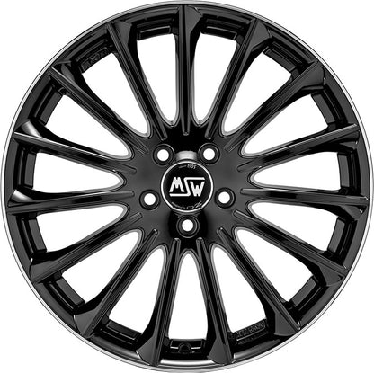 MSW 30 gloss black diamond lip Alufelge 8.5x19 Zoll ET43 LK 5x112 ML73.1 – Bild 2