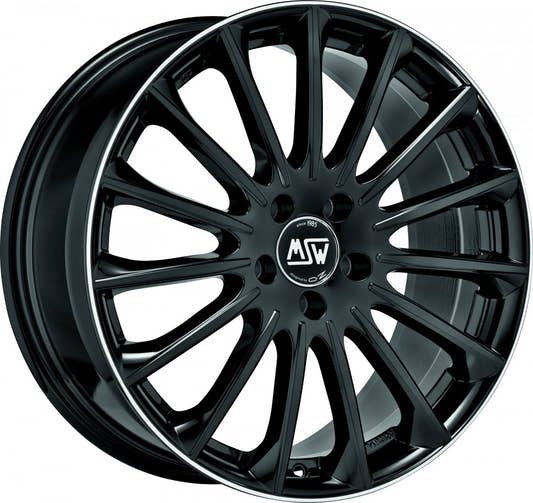 MSW 30 gloss black diamond lip Alufelge 7.5x19 Zoll ET32 LK 5x112 ML73.1