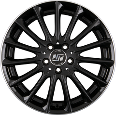 MSW 30 Gloss Black Diamond Lip Alufelge 7.5x19 Zoll ET42 LK 5x112 ML73.1