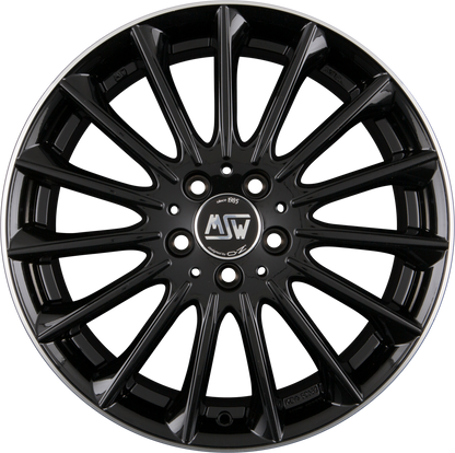 MSW 30 Gloss Black Diamond Lip Alufelge 7.5x19 Zoll ET42 LK 5x112 ML73.1