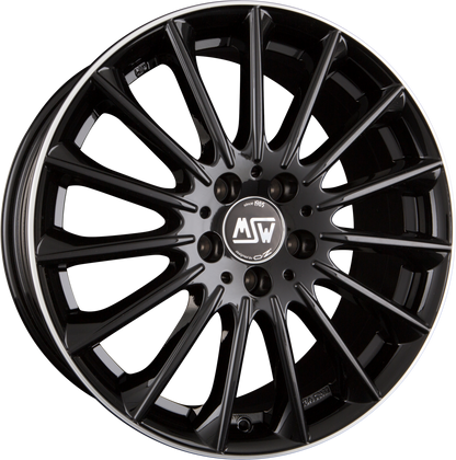 MSW 30 Gloss Black Diamond Lip Alufelge 7.5x19 Zoll ET42 LK 5x112 ML73.1 – Bild 2