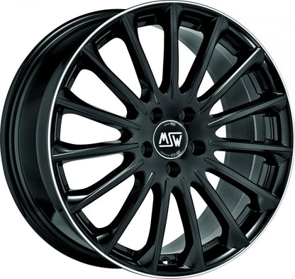 MSW 30 gloss black diamond lip Alufelge 8.5x20 Zoll ET53 LK 5x112 ML73.1