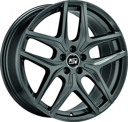 MSW 40 gloss gun metal Alufelge 10x20 Zoll ET38 LK 5x120 ML72.56