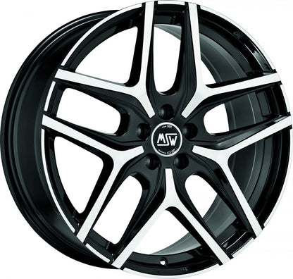 MSW 40 gloss black full polished Alufelge 10x20 Zoll ET40 LK 5x120 ML74.06