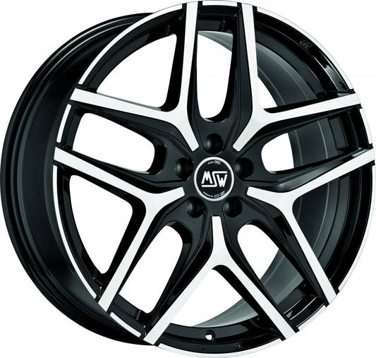 MSW 40 gloss black full polished Alufelge 7.5x19 Zoll ET32 LK 5x112 ML73.1