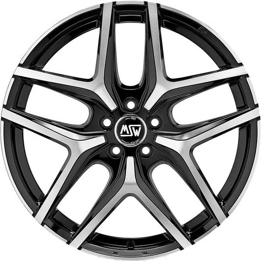 MSW 40 gloss black full polished Alufelge 7.5x19 Zoll ET42 LK 5x112 ML73.1 – Bild 2