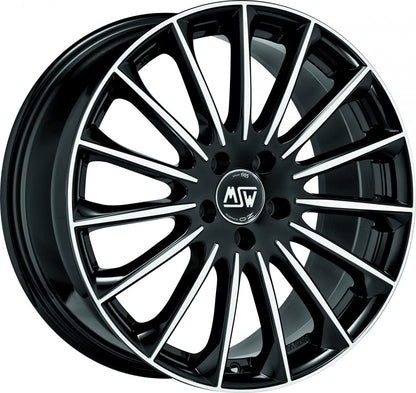 MSW 30 gloss black full polished Alufelge 8.5x18 Zoll ET35 LK 5x112 ML73.1