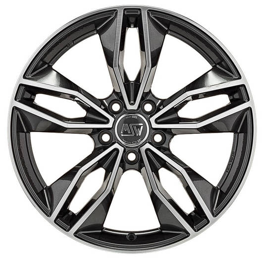 MSW 71 gloss dark grey full polished Alufelge 7.5x17 Zoll ET38 LK 5x108 ML73 – Bild 2