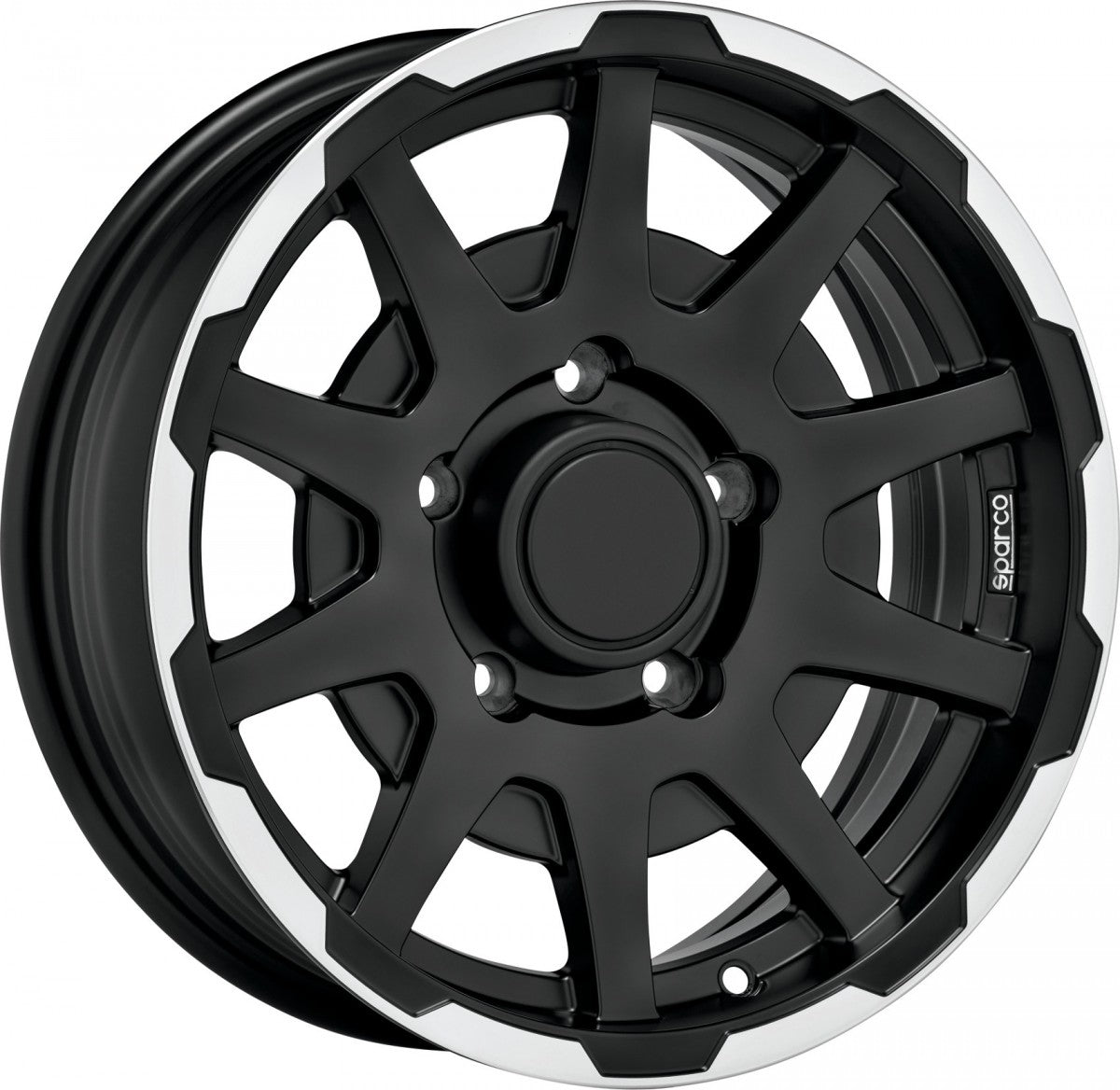 Sparco Dakar matt black lip polished Alufelge 5.5x16 Zoll ET5 LK 5x139.7 ML108.3