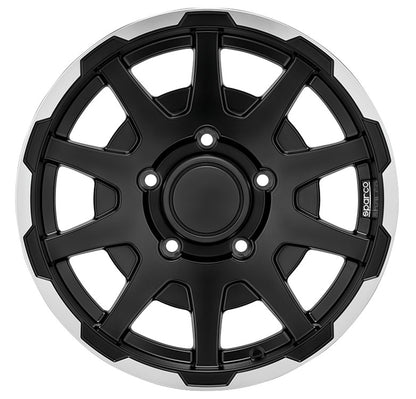 Sparco Dakar matt black lip polished Alufelge 5.5x16 Zoll ET0 LK 5x139.7 ML108.3 – Bild 2