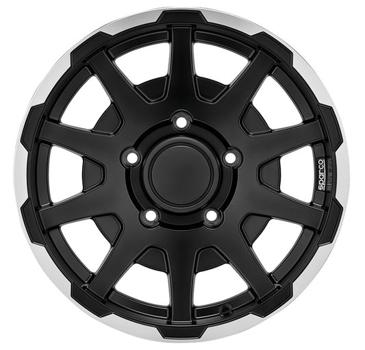 Sparco Dakar matt black lip polished Alufelge 5.5x16 Zoll ET0 LK 5x139.7 ML108.3 – Bild 2