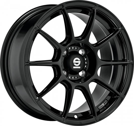 Sparco FF1 gloss black Alufelge 7x17 Zoll ET47 LK 4x108 ML63.4