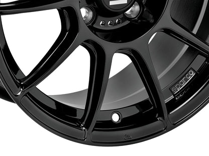 Sparco FF1 gloss black Alufelge 7x17 Zoll ET37 LK 4x100 ML63.3 – Bild 4