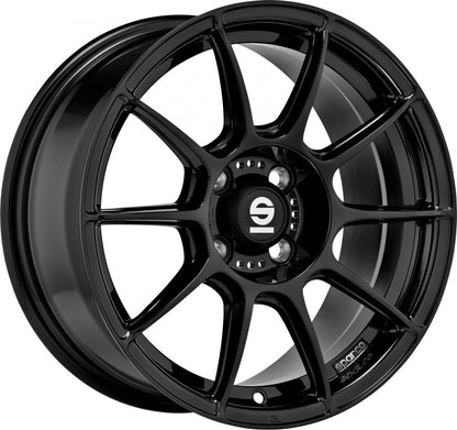 Sparco FF1 gloss black Alufelge 8x17 Zoll ET45 LK 4x100 ML63.3