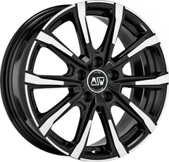 MSW 79 gloss black full polished Alufelge 6.5x16 Zoll ET43 LK 5x112 ML57.06