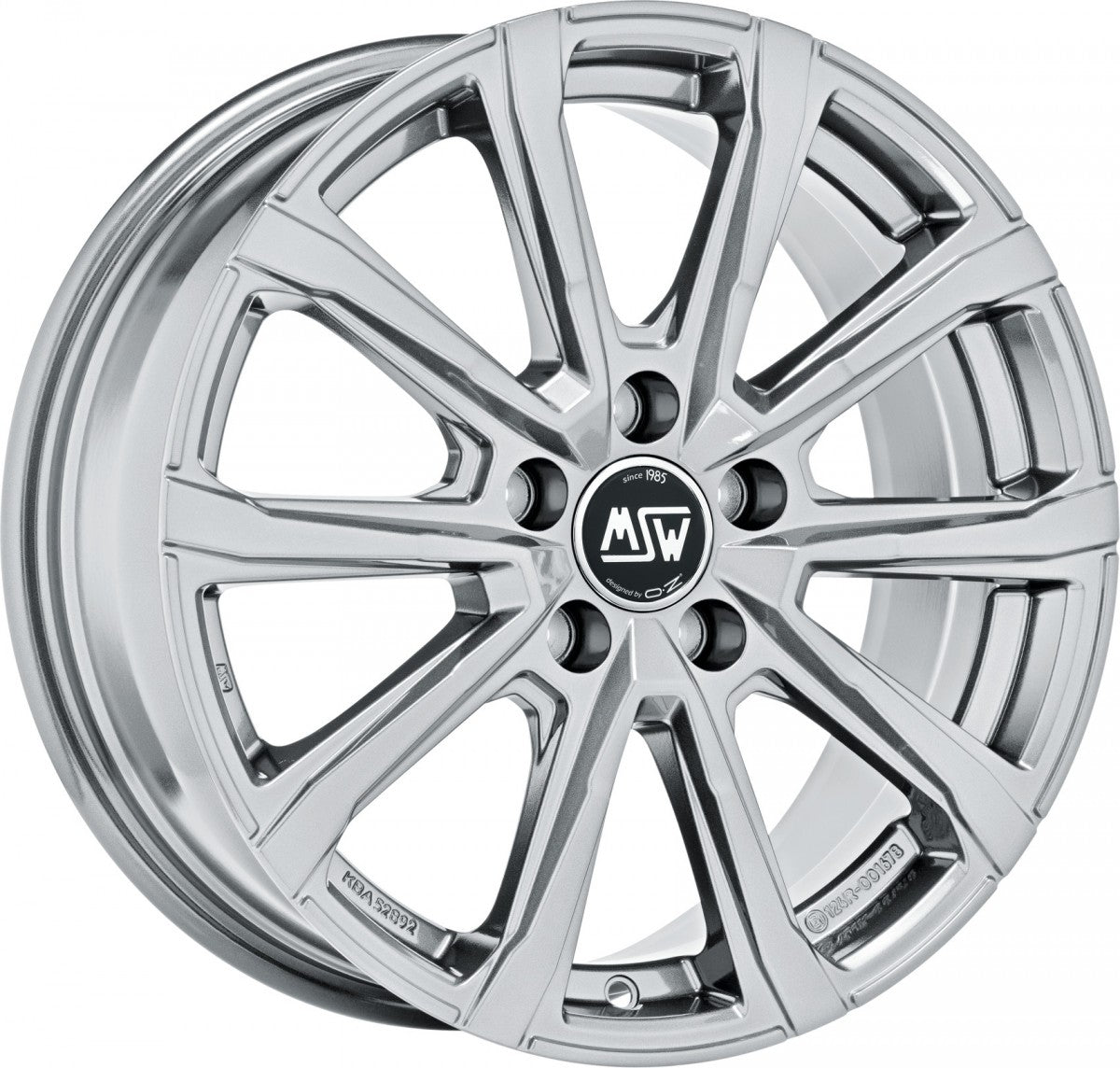 MSW 79 full silver Alufelge 6.5x16 Zoll ET43 LK 5x112 ML57.06