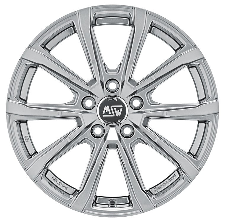 MSW 79 full silver Alufelge 6.5x16 Zoll ET43 LK 5x112 ML57.06 – Bild 2