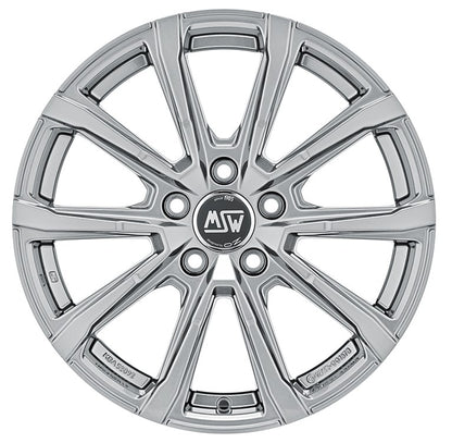 MSW 79 full silver Alufelge 6.5x16 Zoll ET43 LK 5x112 ML57.06 – Bild 2