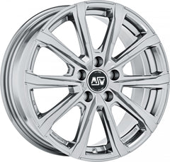 MSW 79 full silver Alufelge 7x17 Zoll ET40 LK 5x112 ML57.06