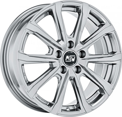 MSW 79 full silver Alufelge 7x17 Zoll ET45 LK 5x112 ML57.06