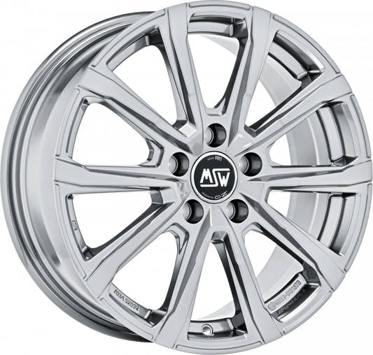 MSW 79 full silver Alufelge 7x18 Zoll ET45 LK 5x112 ML57.06