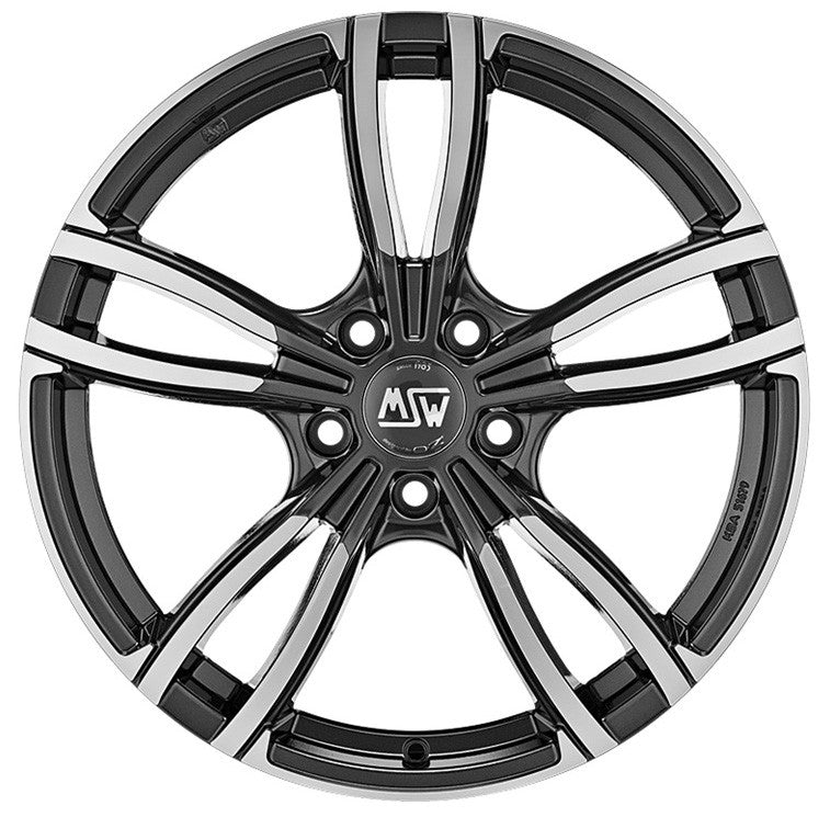 MSW 73 gloss dark grey full polished Alufelge 8x19 Zoll ET27 LK 5x112 ML73.1 – Bild 2