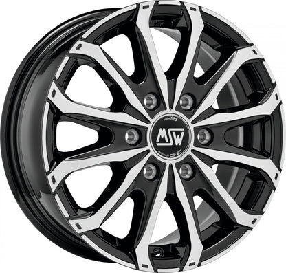 MSW 48 Van gloss black full polished Alufelge 7x17 Zoll ET46 LK 5x108 ML65.06 – Bild 5