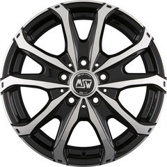 MSW 48 Van Gloss Black Full Polished Alufelge 7x17 Zoll ET41 LK 5x118 ML71.1