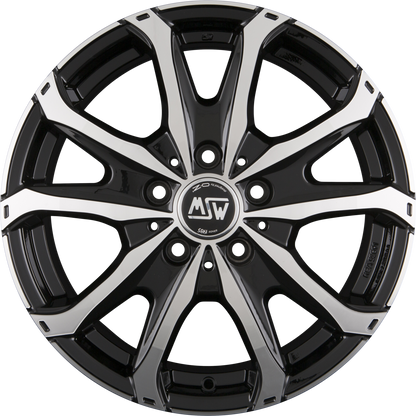 MSW 48 Van Gloss Black Full Polished Alufelge 7x17 Zoll ET68 LK 5x118 ML71.1 – Bild 7