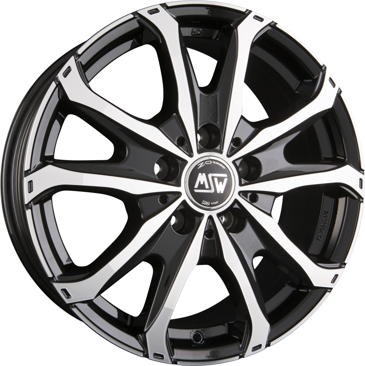 MSW 48 Van Gloss Black Full Polished Alufelge 7x17 Zoll ET68 LK 5x118 ML71.1 – Bild 8