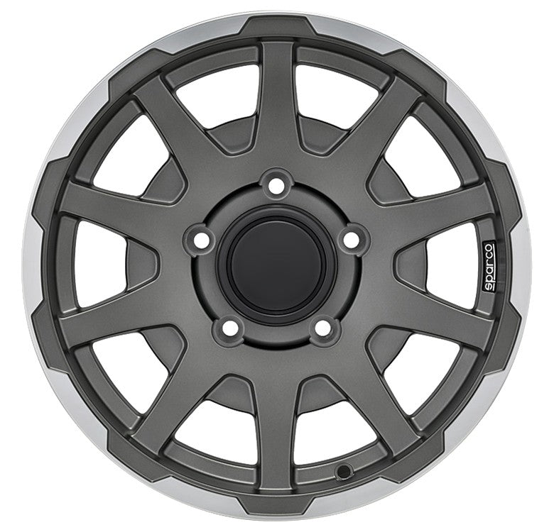 Sparco Dakar matt dark graphite lip polished Alufelge 5.5x16 Zoll ET0 LK 5x139.7 ML108.3 – Bild 2