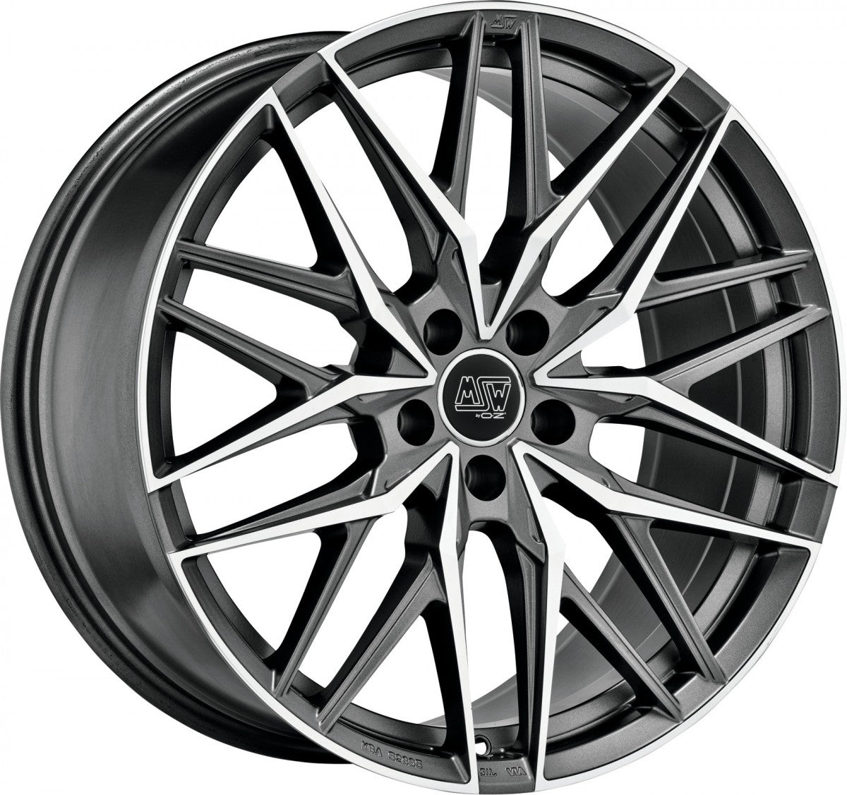 MSW 50 gun metal poliert Alufelge 8x18 Zoll ET28 LK 5x112 ML73.1