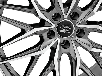 MSW 50 gun metal poliert Alufelge 8x18 Zoll ET28 LK 5x112 ML73.1 – Bild 3